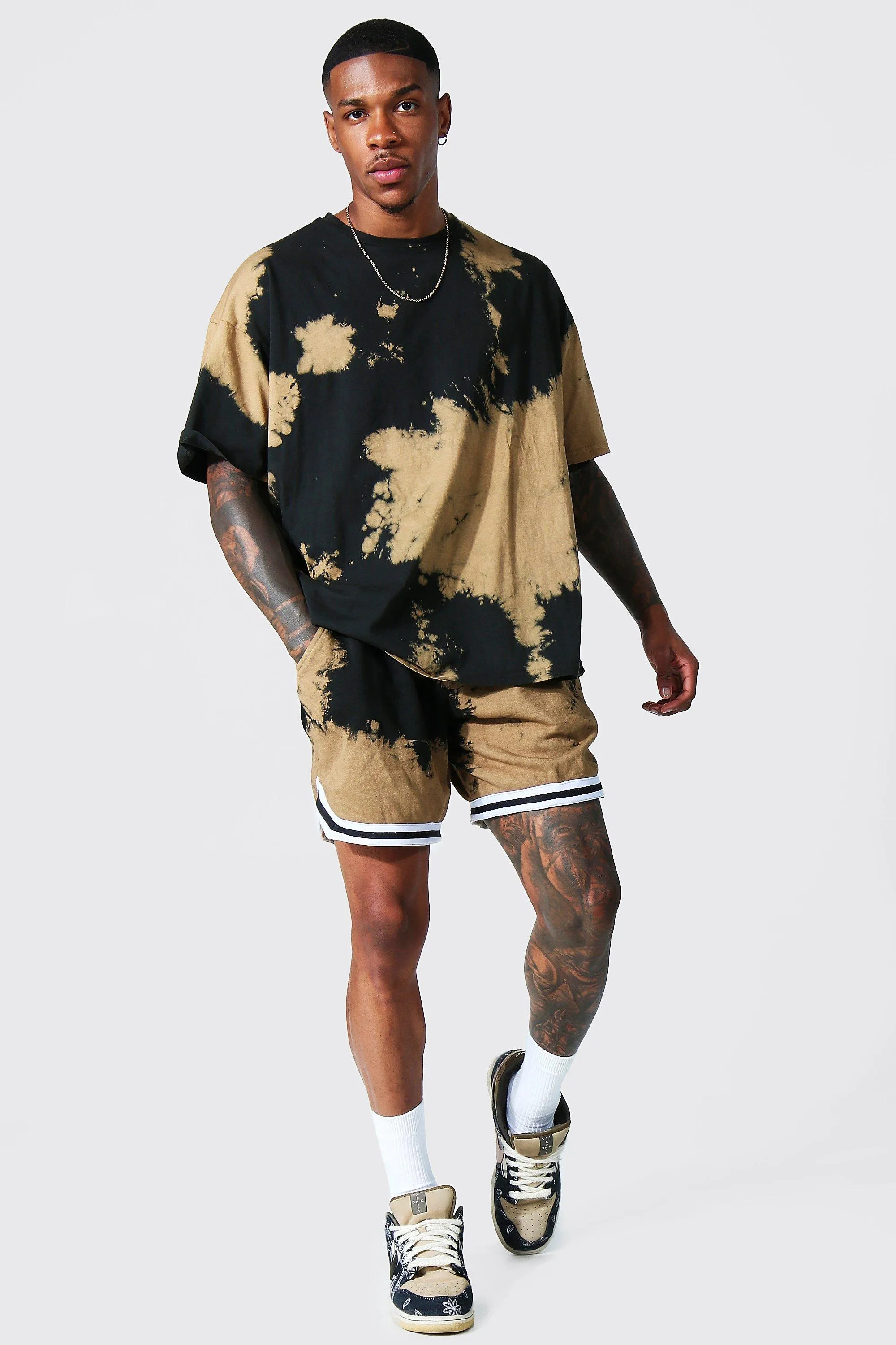 Oversized Tie Dye T-shirt & Basketball Short
