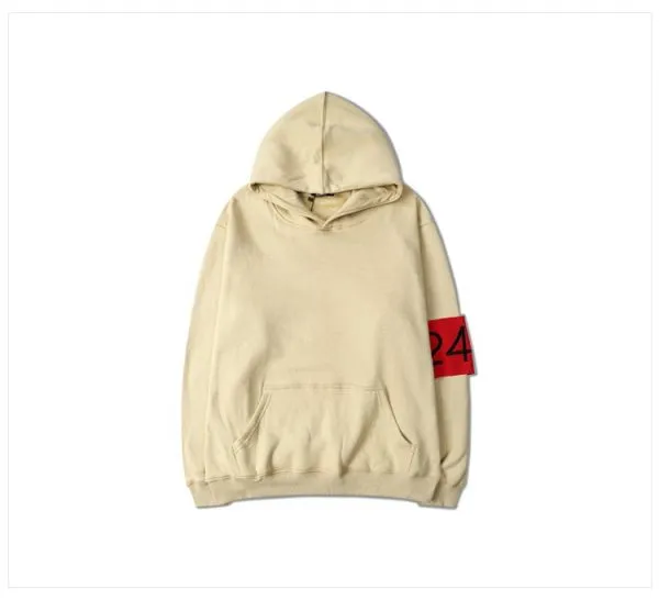 Oversized Men's Hooded Sweatshirt with Red Stripes 424