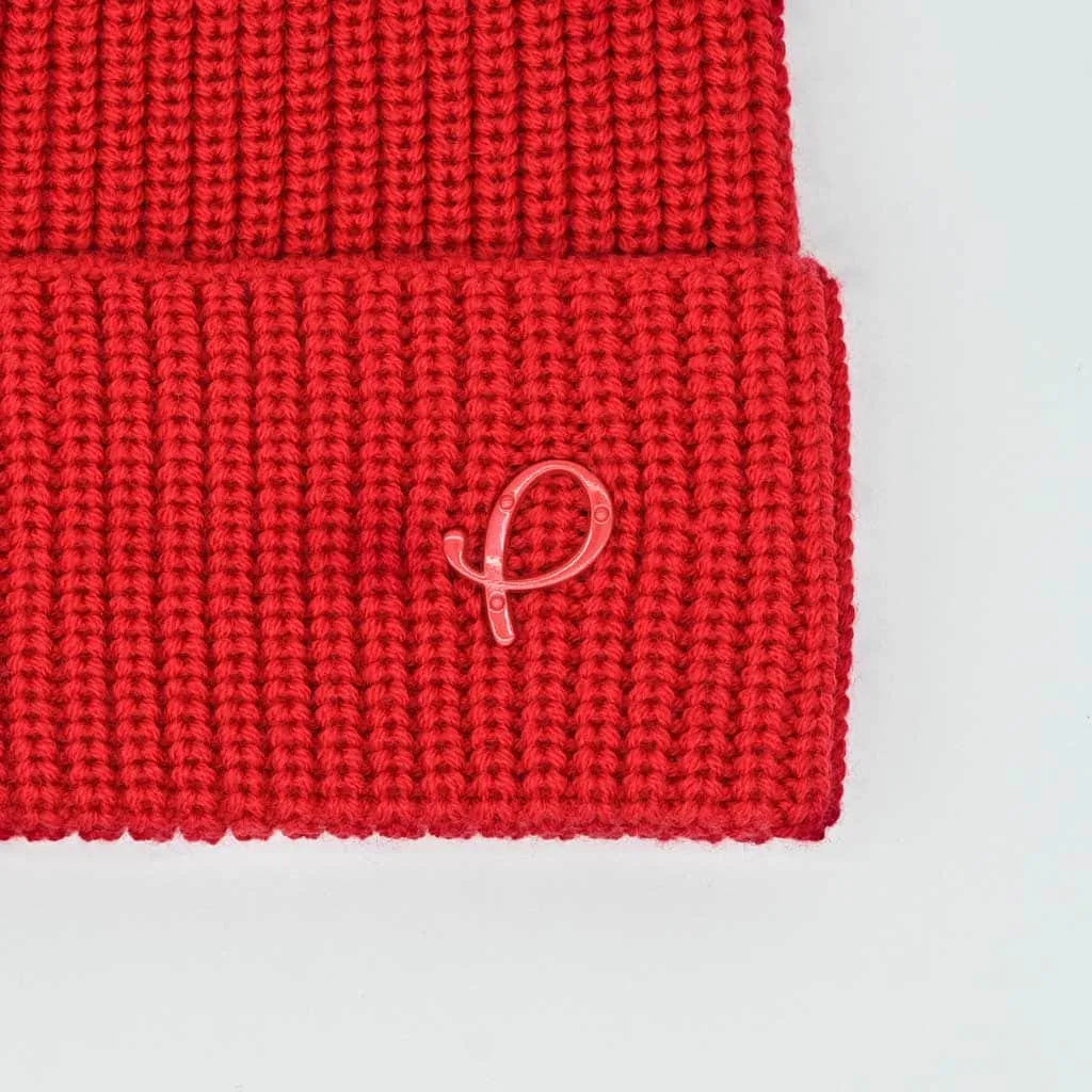 P Logo Beanie Red