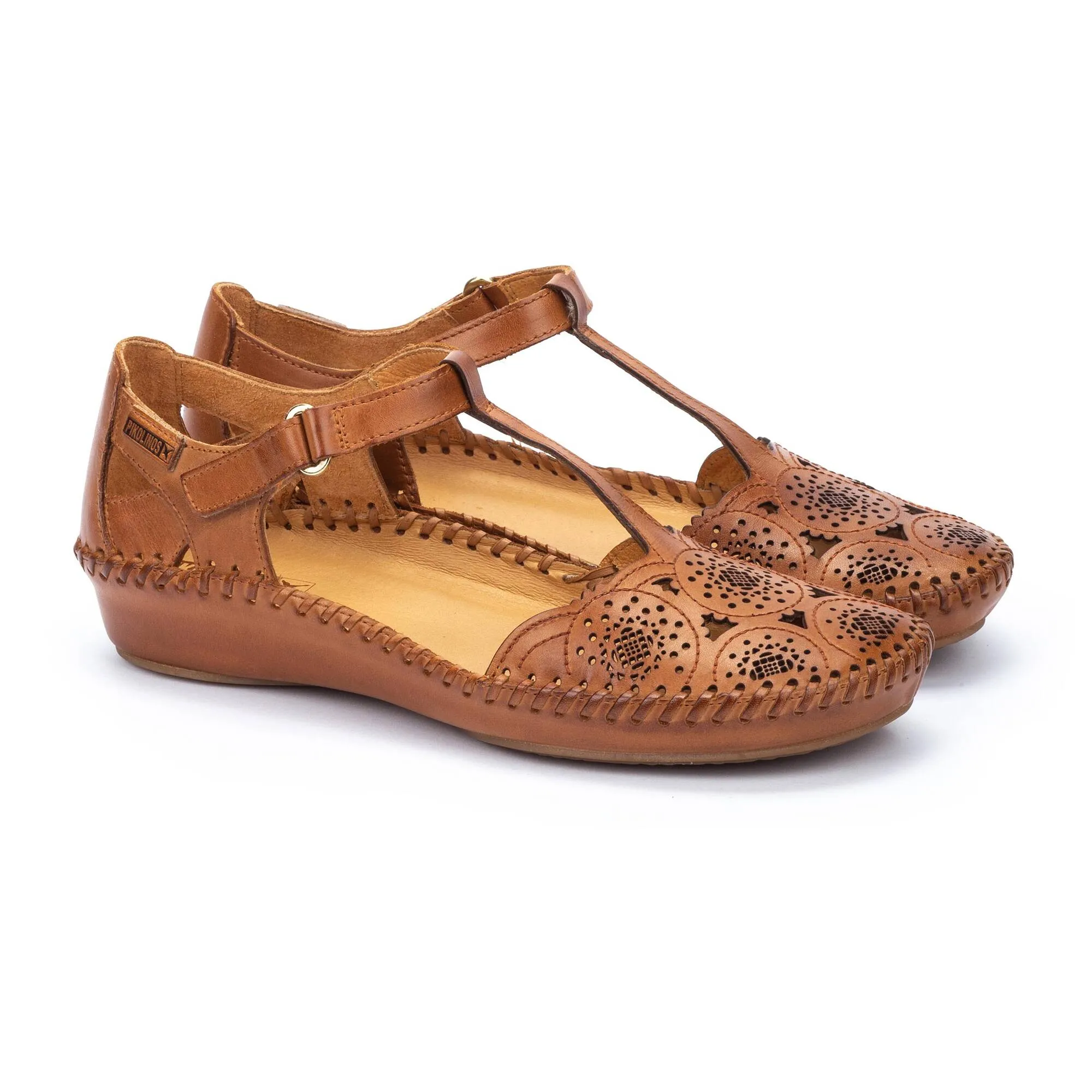 P. VALLARTA Women’s Punched Leather Sandals