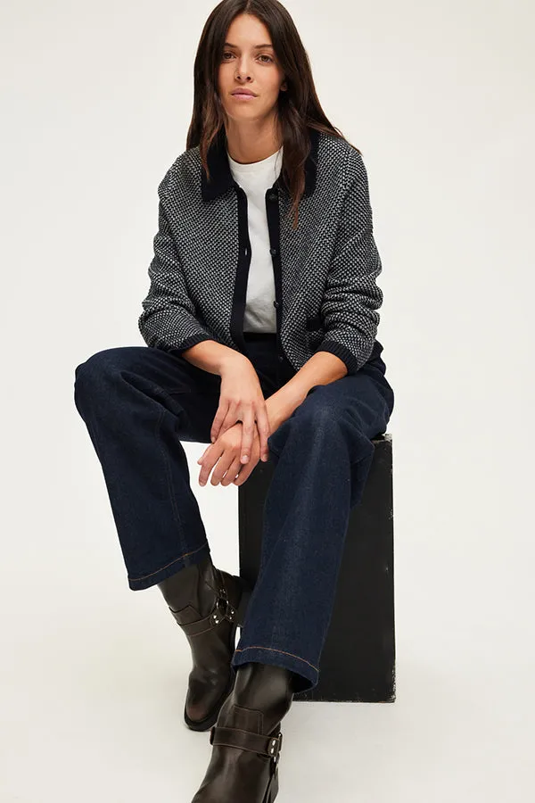 PabloJAN WOOL POLO COLLAR CARDIGAN