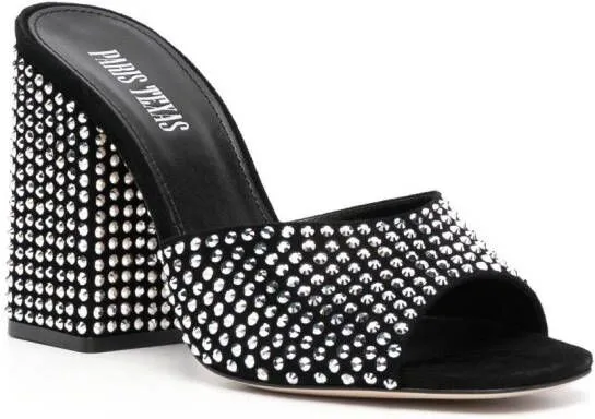 Paris Texas Holly Anja crystal-embellished mules Black