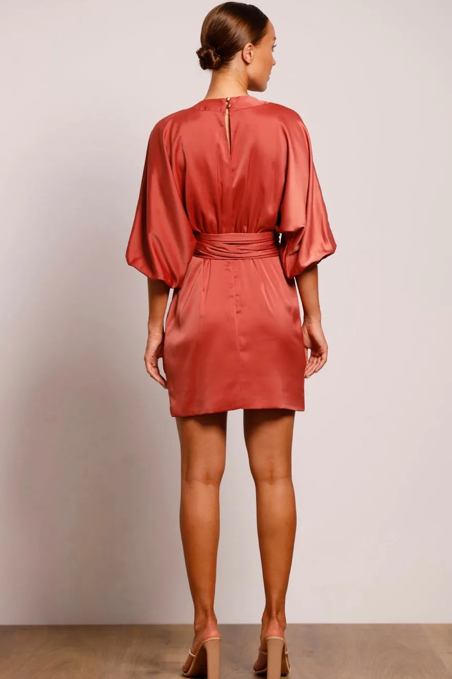 ----Pasduchas   ----Seclusion Wrap Dress - Rose Clay ---
