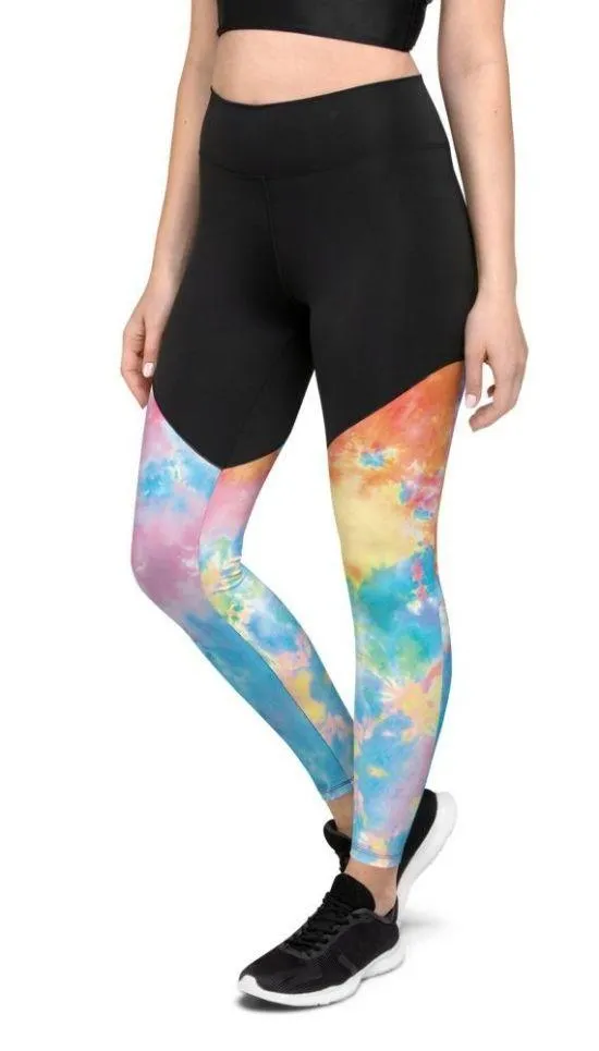 Pastel Tie Dye Compression Leggings