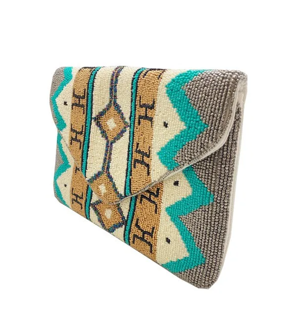 Pattern Beaded Clutch