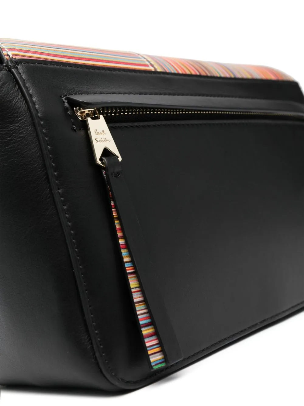 Paul Smith    Paul Smith Signature Stripe Leather Crossbody Bag