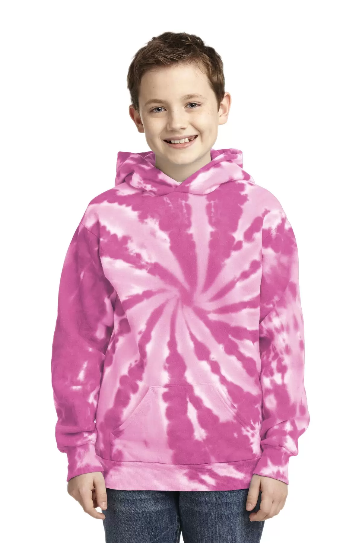 PC146Y Port & Company® Youth Essential Tie-Dye Pullover Hooded Sweatshirt SKU: PC146Y