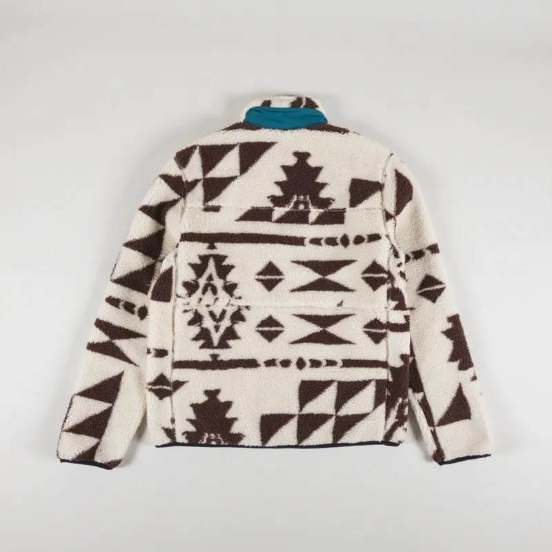 Penfield Geo Print Mattawa Fleece Shaved Chocolate