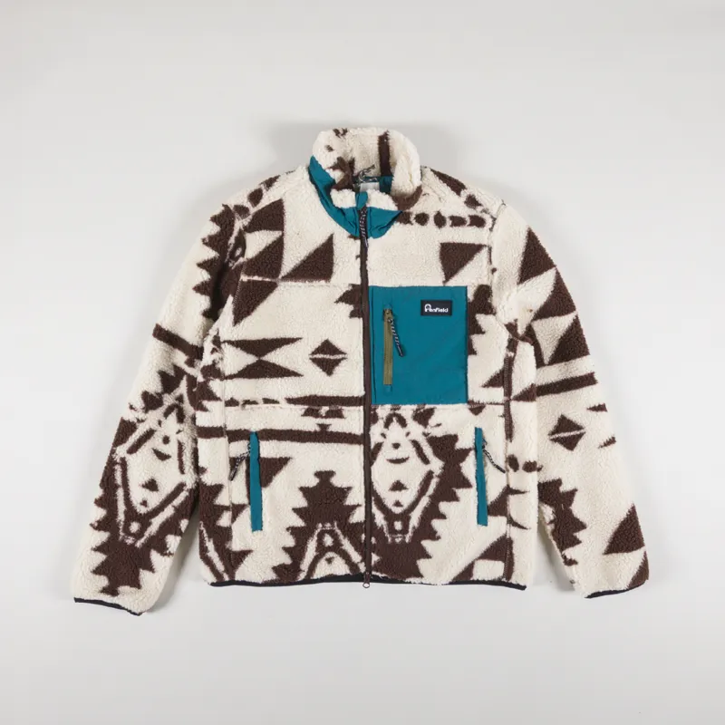 Penfield Geo Print Mattawa Fleece Shaved Chocolate