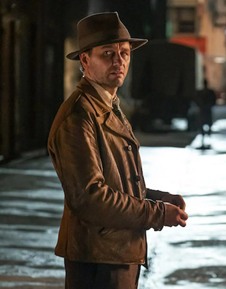 Perry Mason's Matthew Rhys Brown Leather Jacket - TheLeatherCity