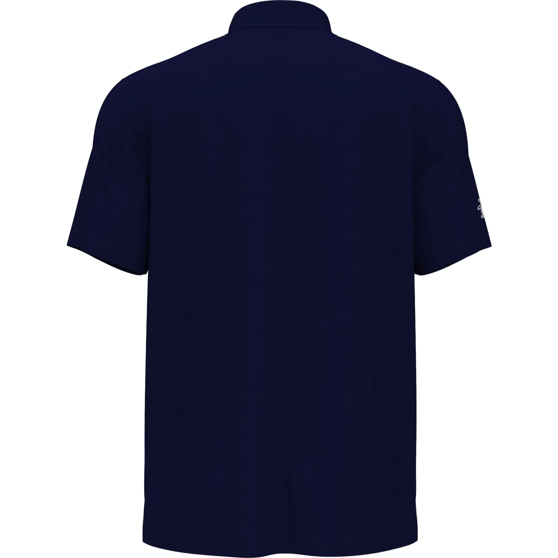 Pete On The Green Block Print Golf Polo Shirt In Black Iris