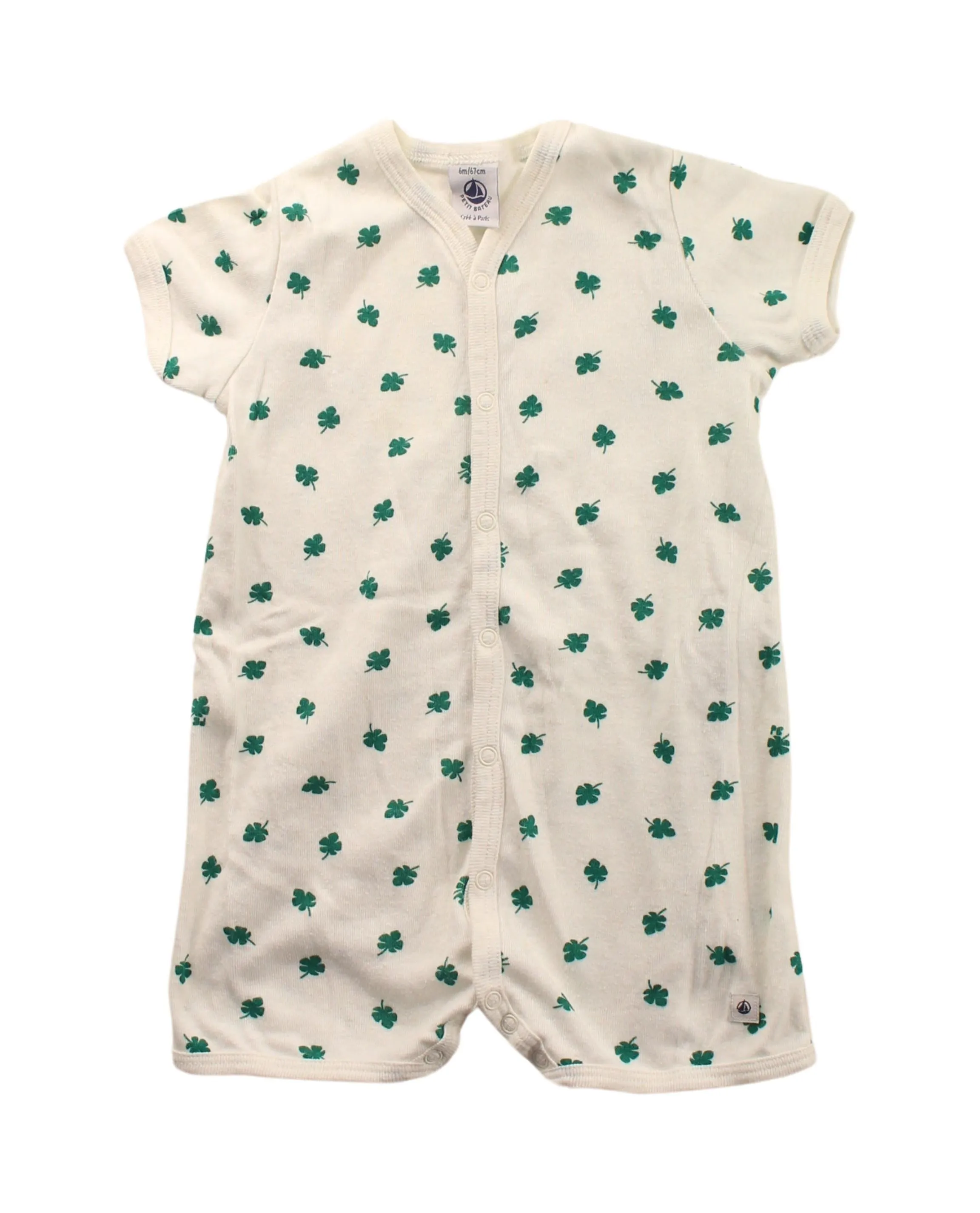 Petit Bateau Short Sleeve Romper 3-6M