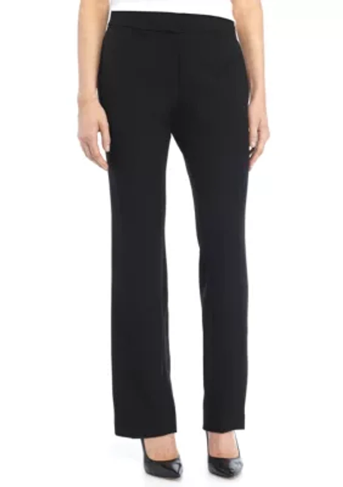 Petite Stretch Crepe Slim Leg Pants