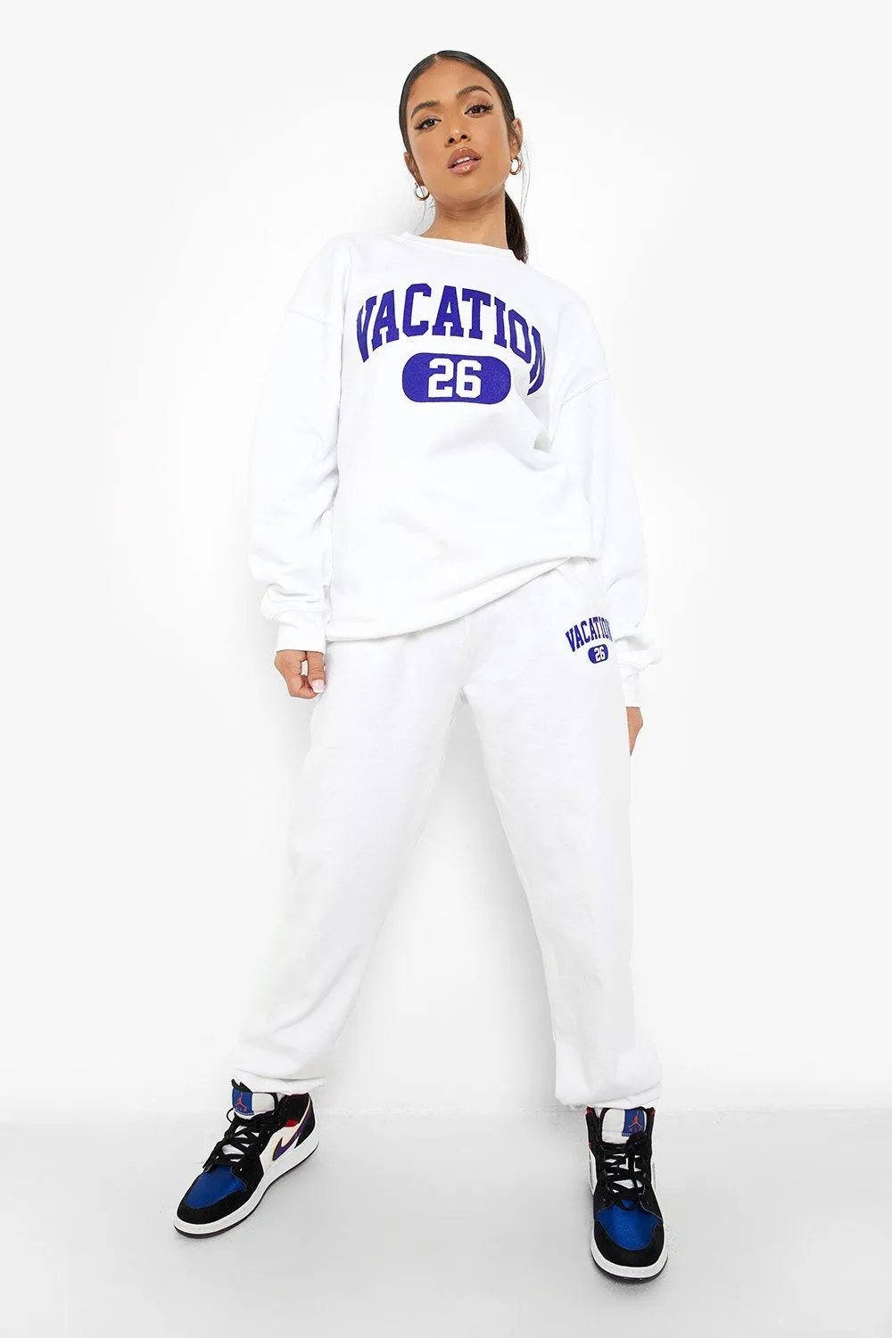 Petite Vacation Printed Sweat Tracksuit