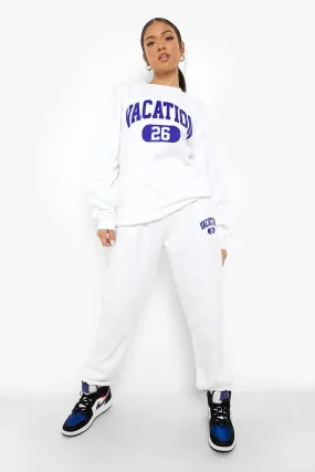 Petite Vacation Printed Sweat Tracksuit