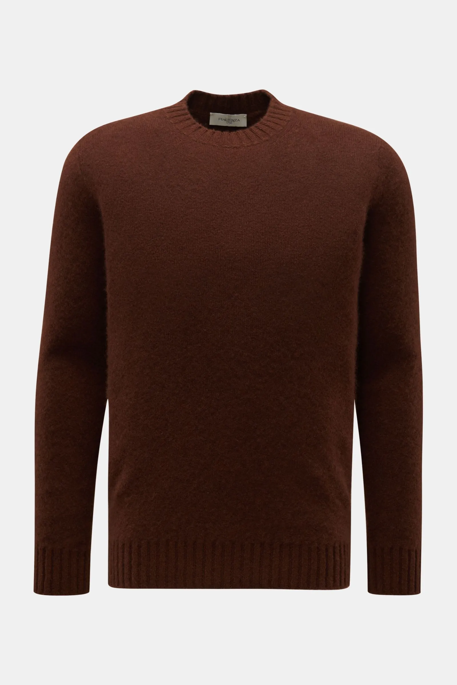 PIACENZA crew neck jumper brown