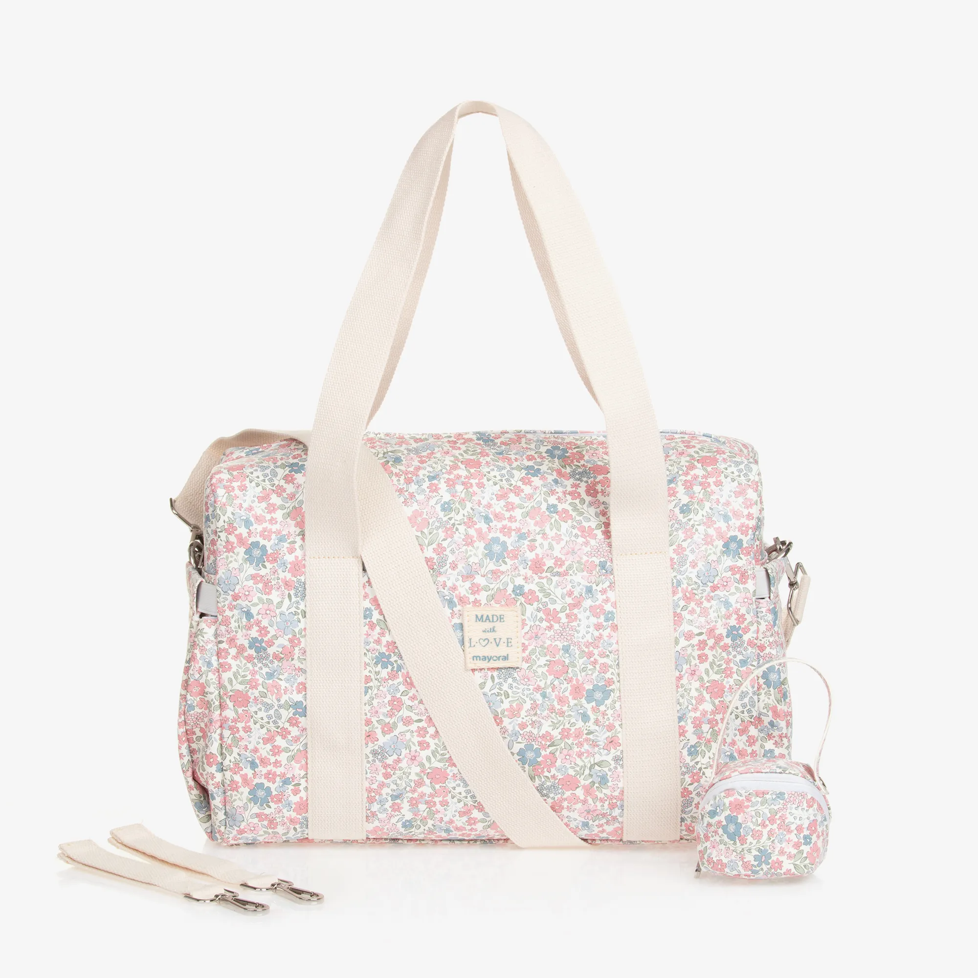 Pink Floral Changing Bag (40cm)