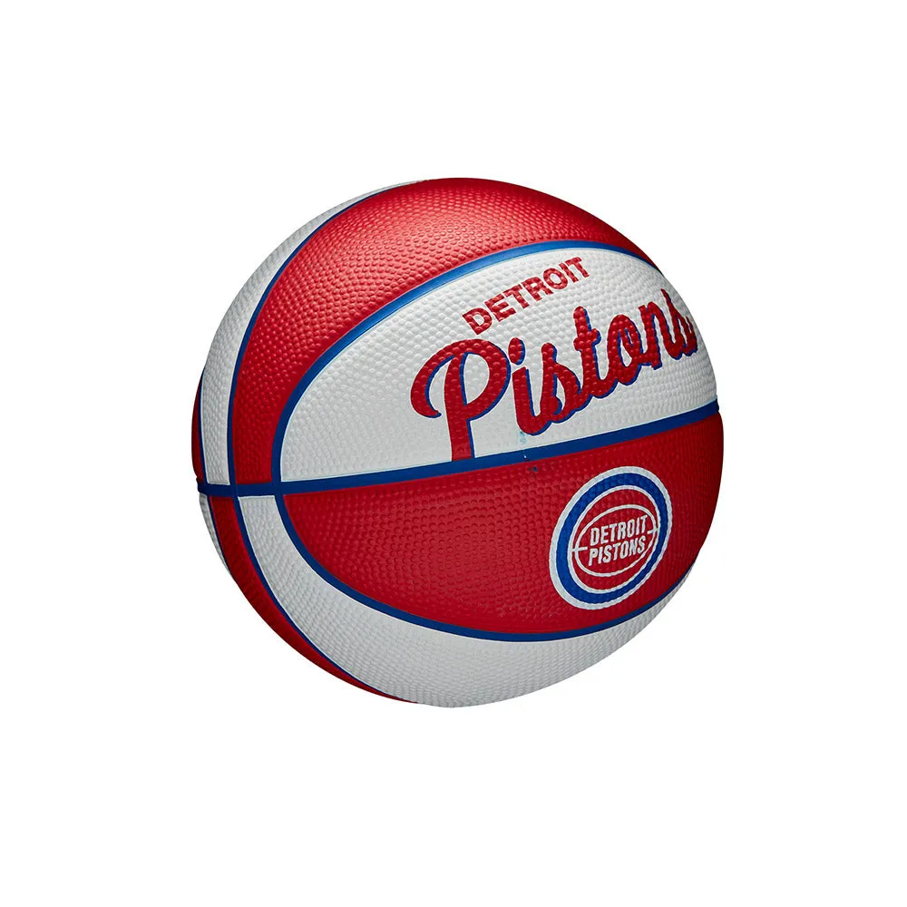 Pistons Team Retro Rubber Mini Basketball