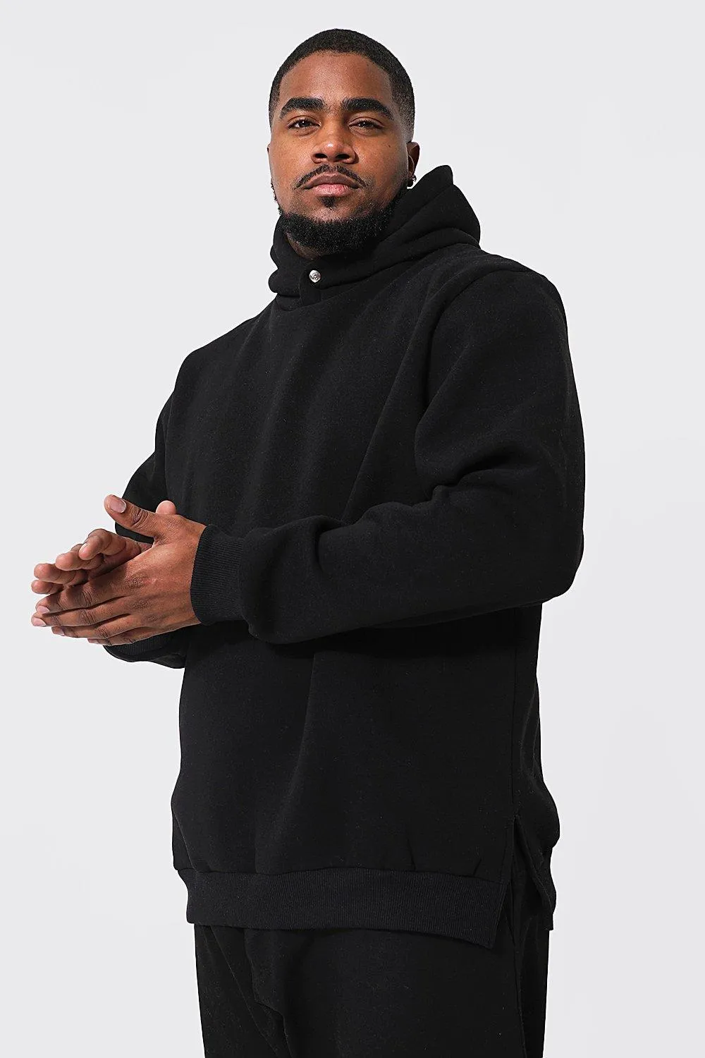 Plus Split Hem Hoodie