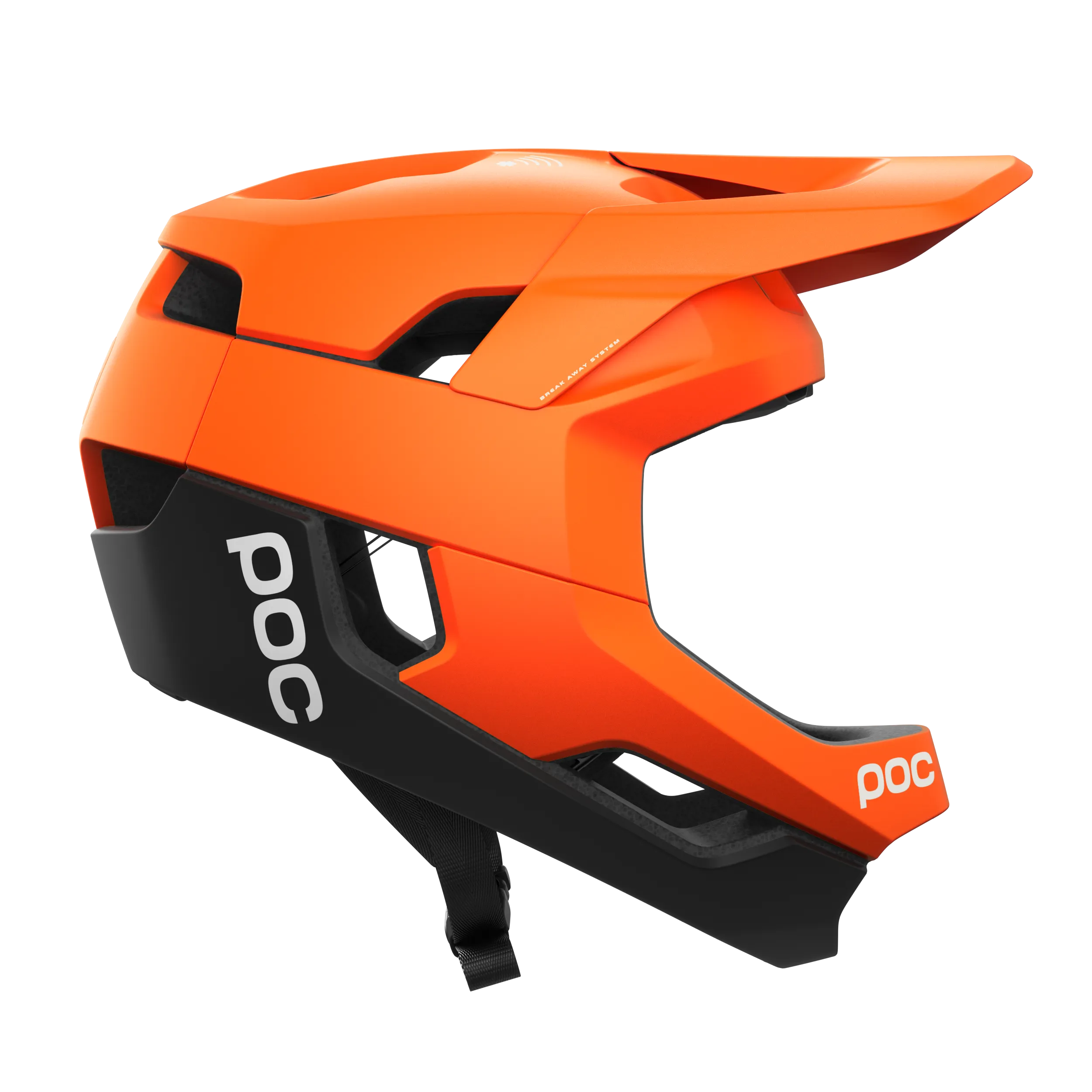POC Otocon Race MIPS Full Face Helmet - Fluorescent Orange Avip-Uranium Black Matt
