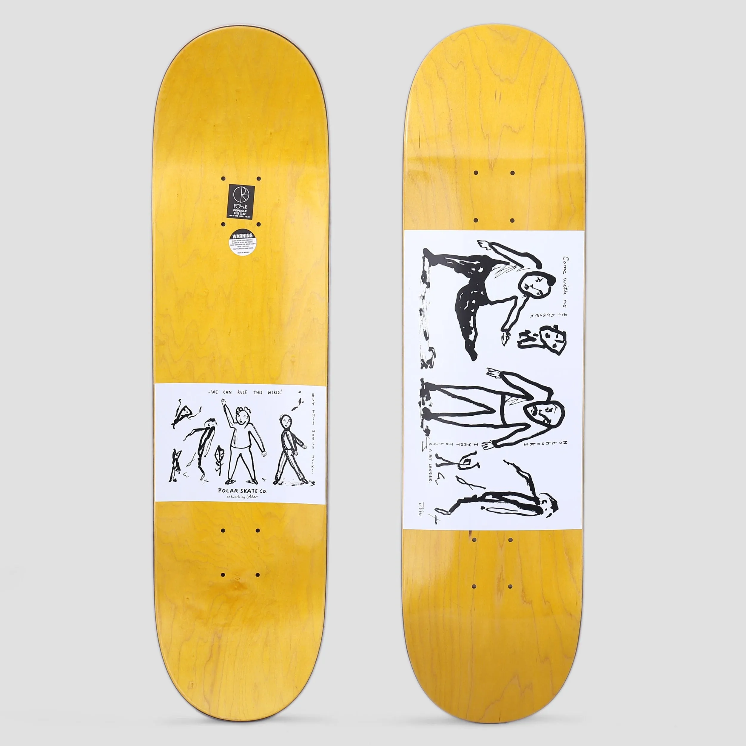 Polar 8.25 Team Model The Proposal Skateboard Deck Yellow