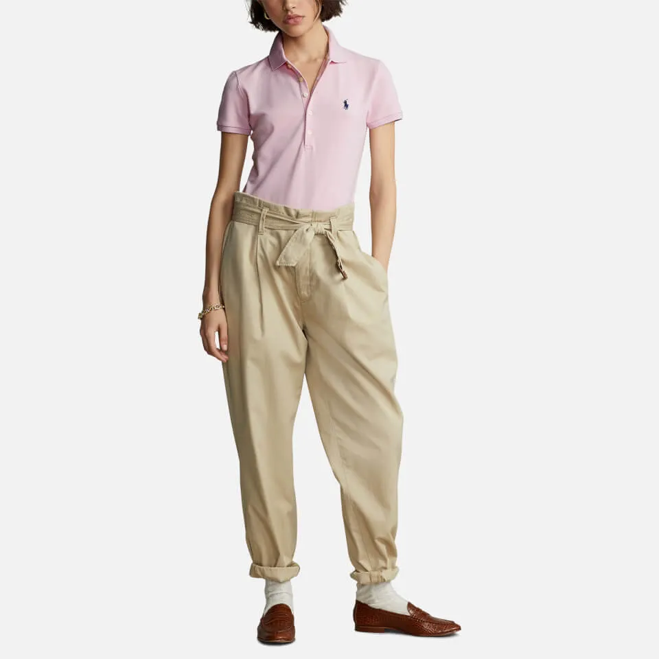 Polo Ralph Lauren Julie Cotton-Blend Piqué Polo Shirt - M | Coggles