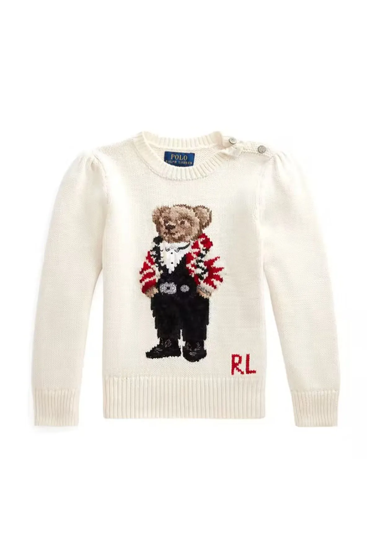 Polo Ralph Lauren Kids 6 Ya Kz ocuk rgü Polo Bear Triko