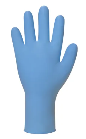 Polyco Healthline Finite PF Blue Powder-Free Nitrile Disposable Gloves, Size 6.5, Small, 100 per Pack