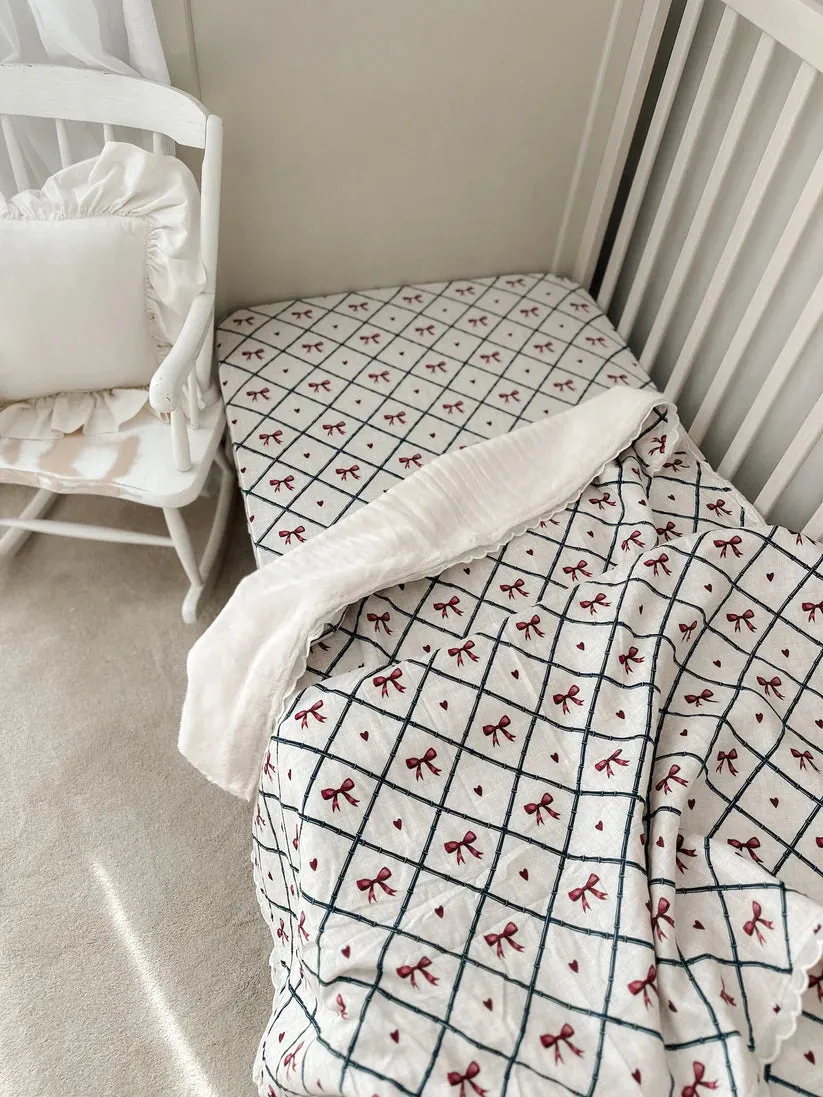 Pop Ya Tot - Fur Lined Cot Blanket | Bow Peep