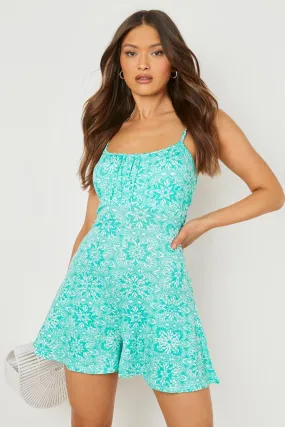 Porcelain Strappy Swing Romper
