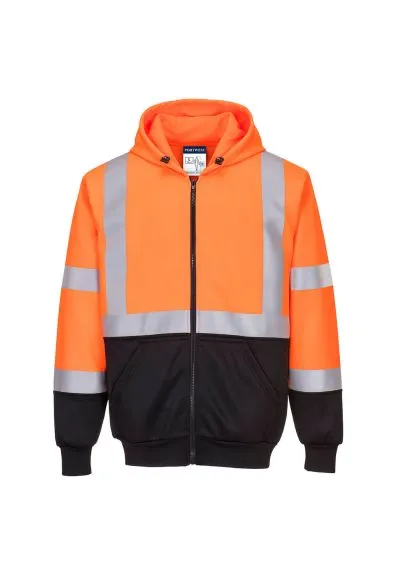 Portwest Hi-Vis Two-Tone Zipped Hoodie