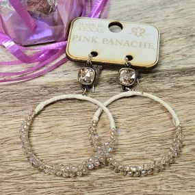 PP Gold Shimmer Beaded Circle Earrings