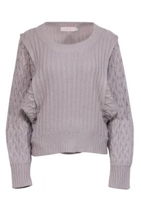 Preen Line - Dark Beige Cable Knit Sleeve Sweater Sz S
