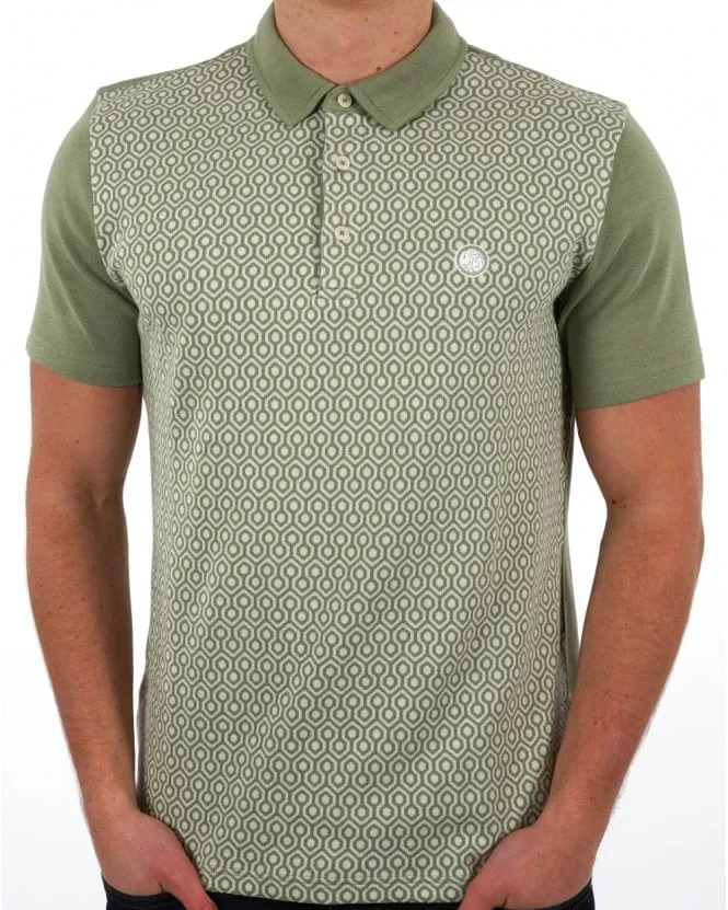 Pretty Green Shining Geo Polo Shirt Green