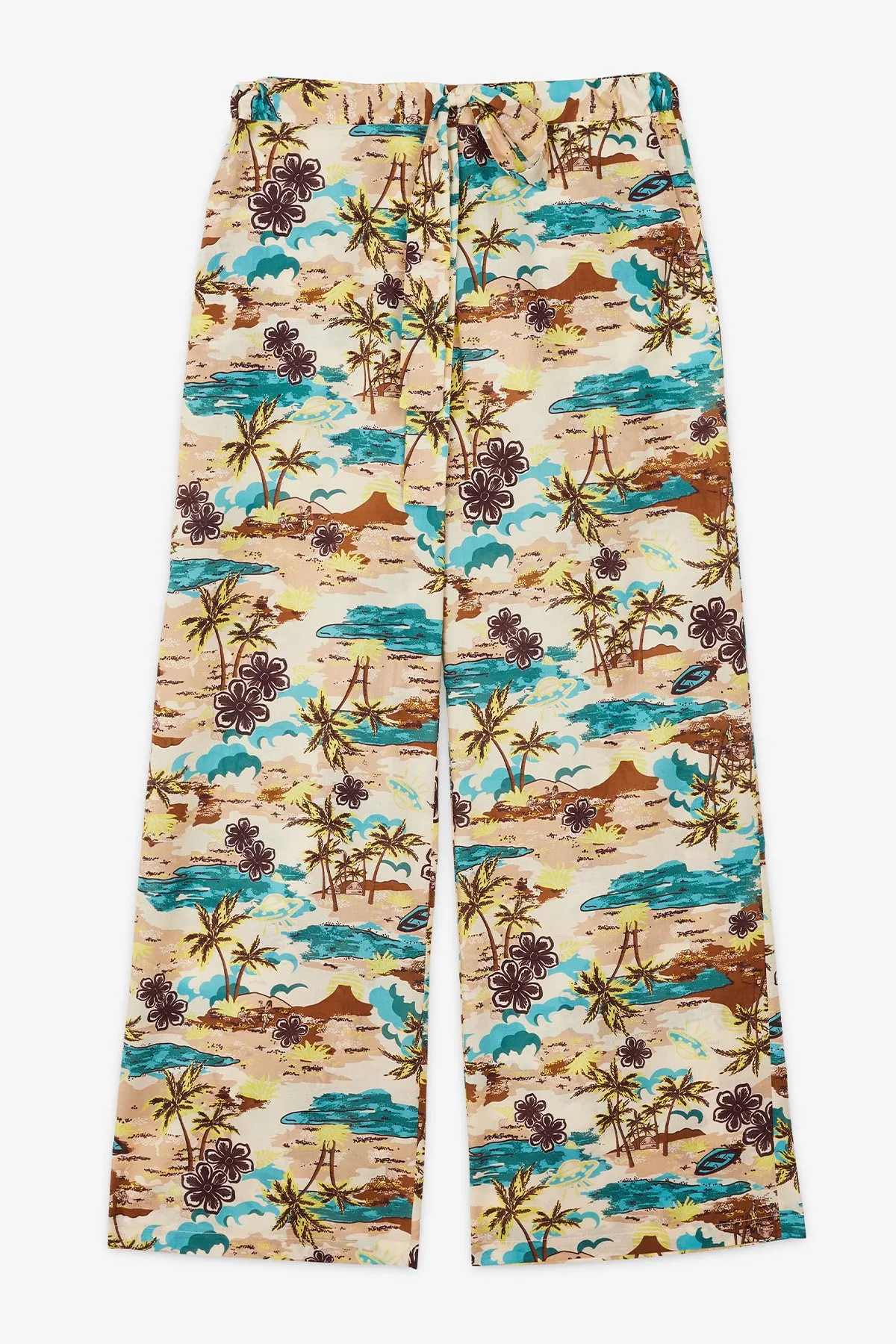 Printed cotton trousers