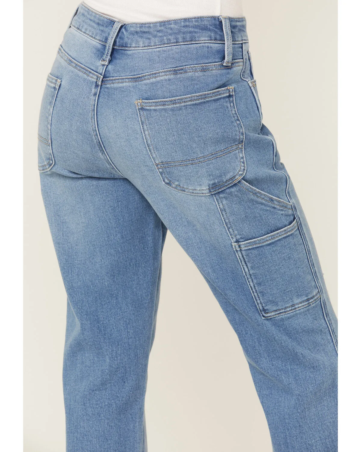 Product Name:  Ceros Women's Light Wash High Rise Carpenter Straight Jeans