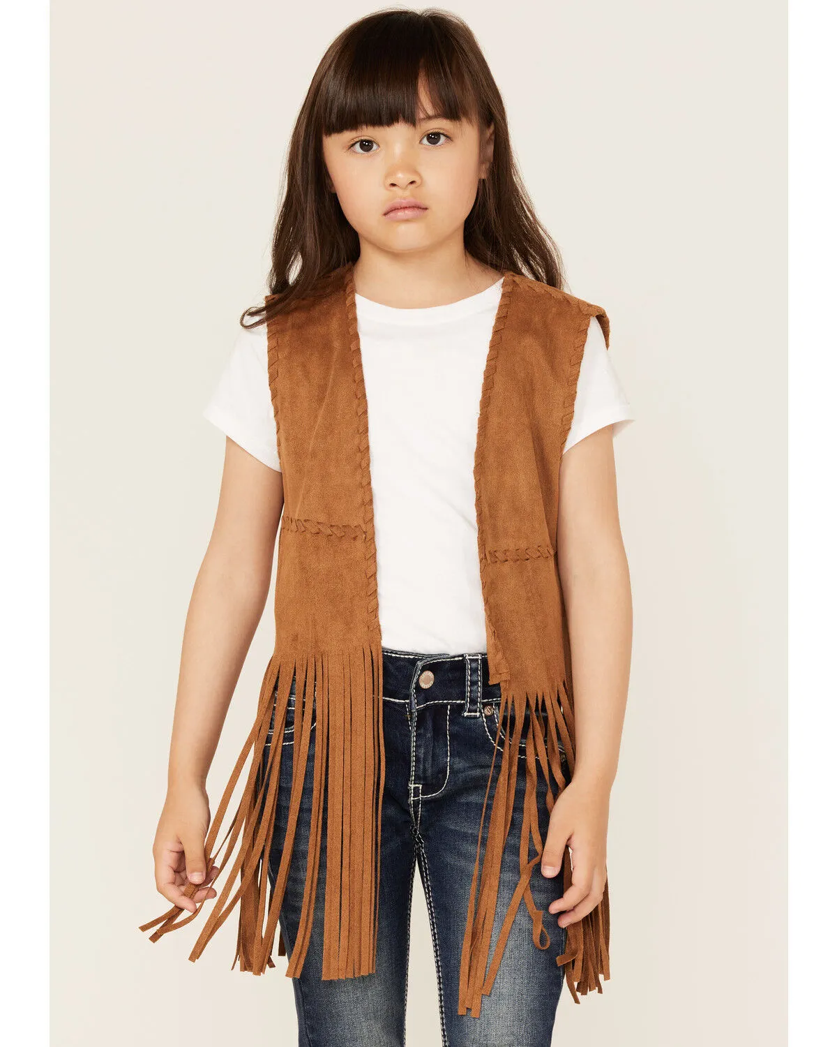 Product Name:  Fornia Little Girls' Fringe Faux Suede Vest