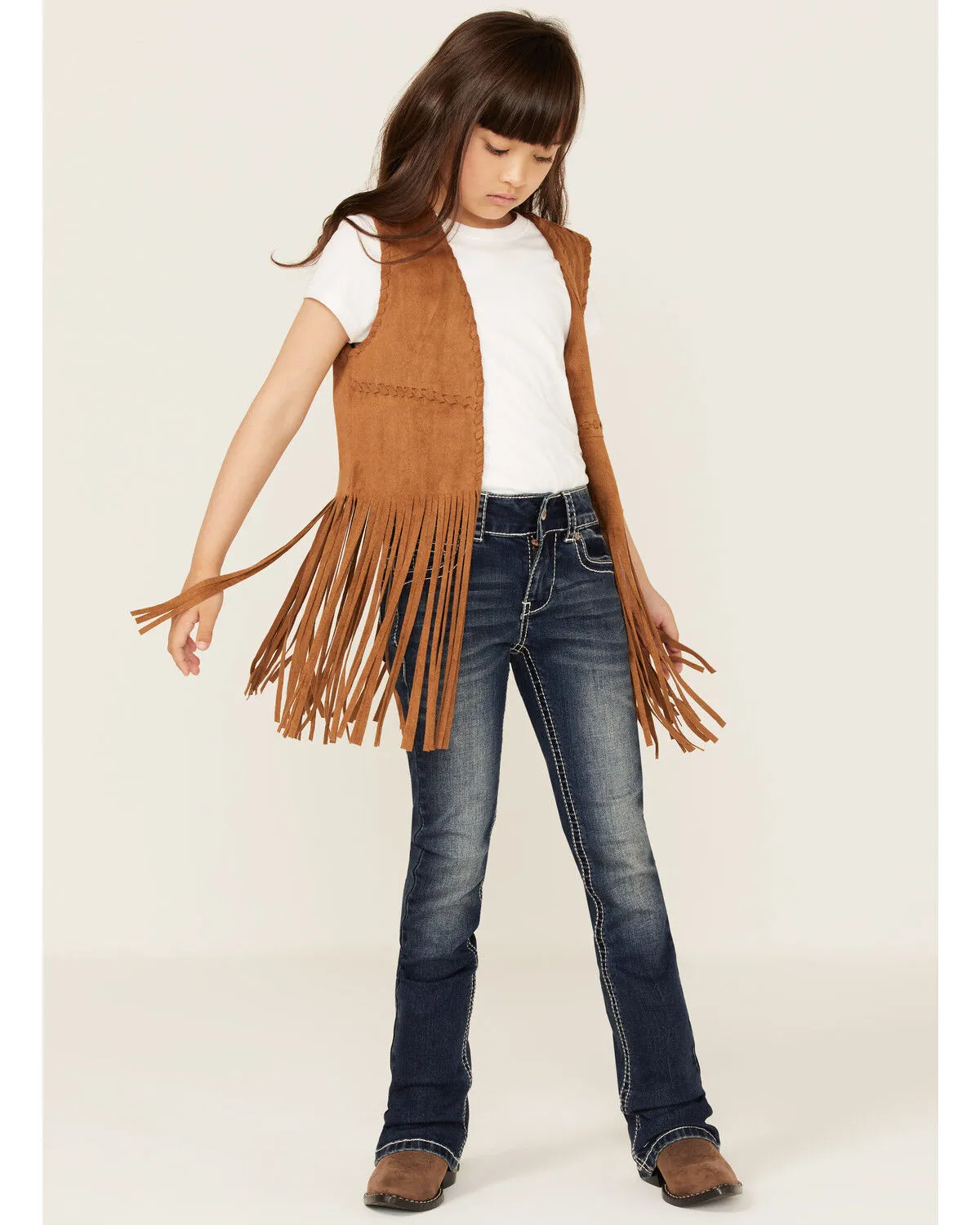 Product Name:  Fornia Little Girls' Fringe Faux Suede Vest