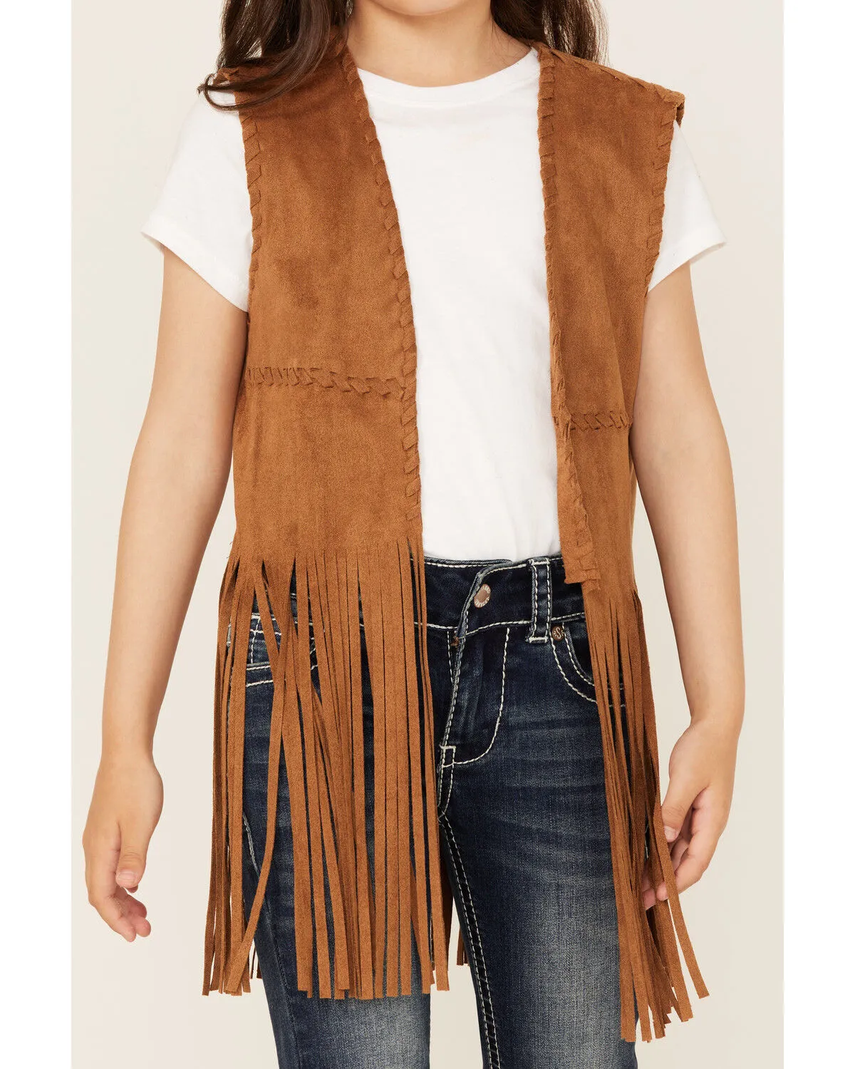 Product Name:  Fornia Little Girls' Fringe Faux Suede Vest