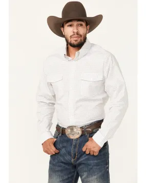 Product Name:  Justin Men's Boot Barn Exclusive Geo Print Long Sleeve Button-Down Stretch Western Shirt