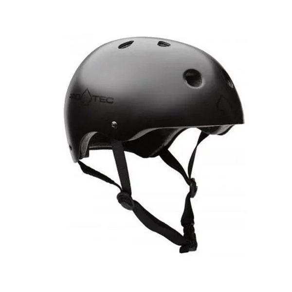 Protec Classic Skateboard Helmet Black Rubber