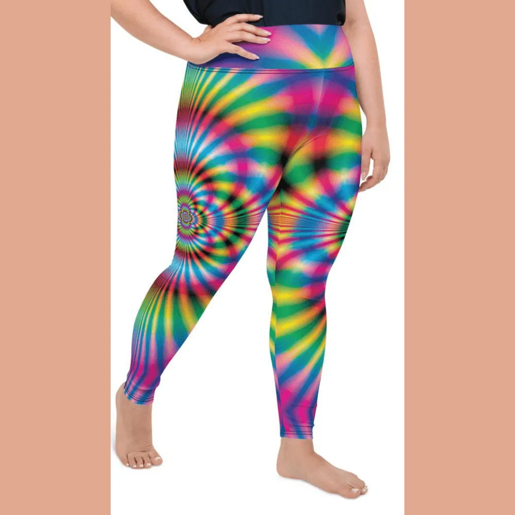Psychedelic Rave Plus Size Leggings