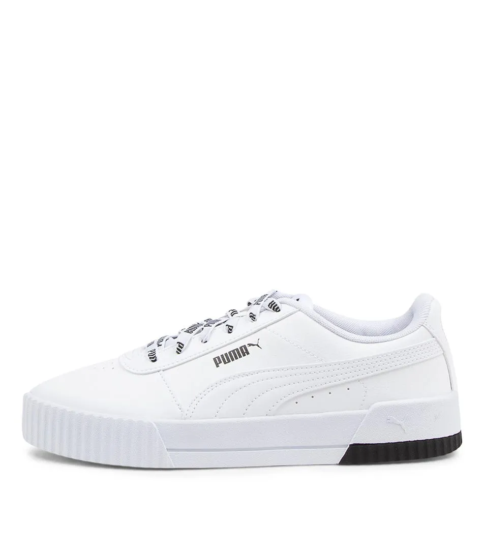 PUMA Carina Logomania White Black Smooth Sneakers