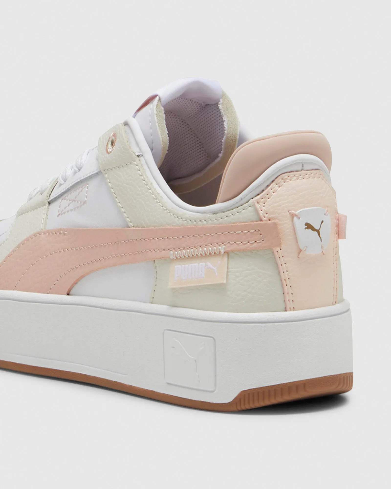 Puma Carina Street VTG Sneakers in White/Rose Quartz