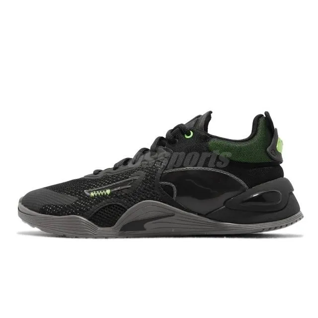 Puma Fuse Black Grey Volt Men Cross Training Fitness Sho...