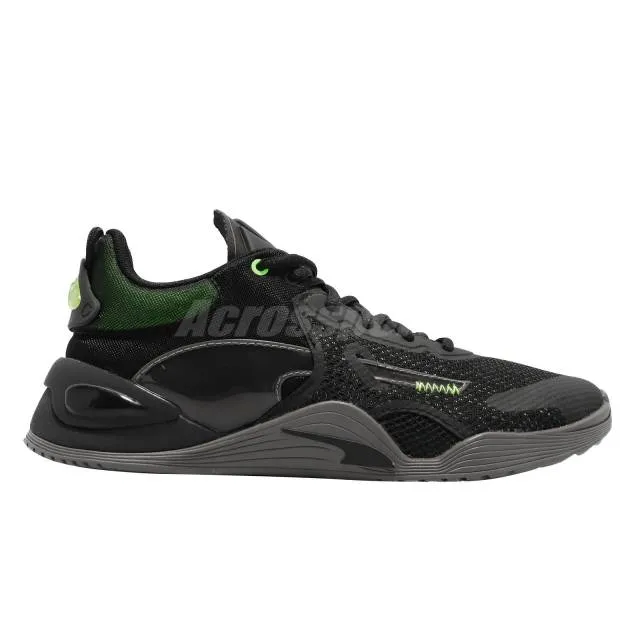 Puma Fuse Black Grey Volt Men Cross Training Fitness Sho...