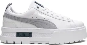 PUMA Mayze leather Platinum Gray sneakers White