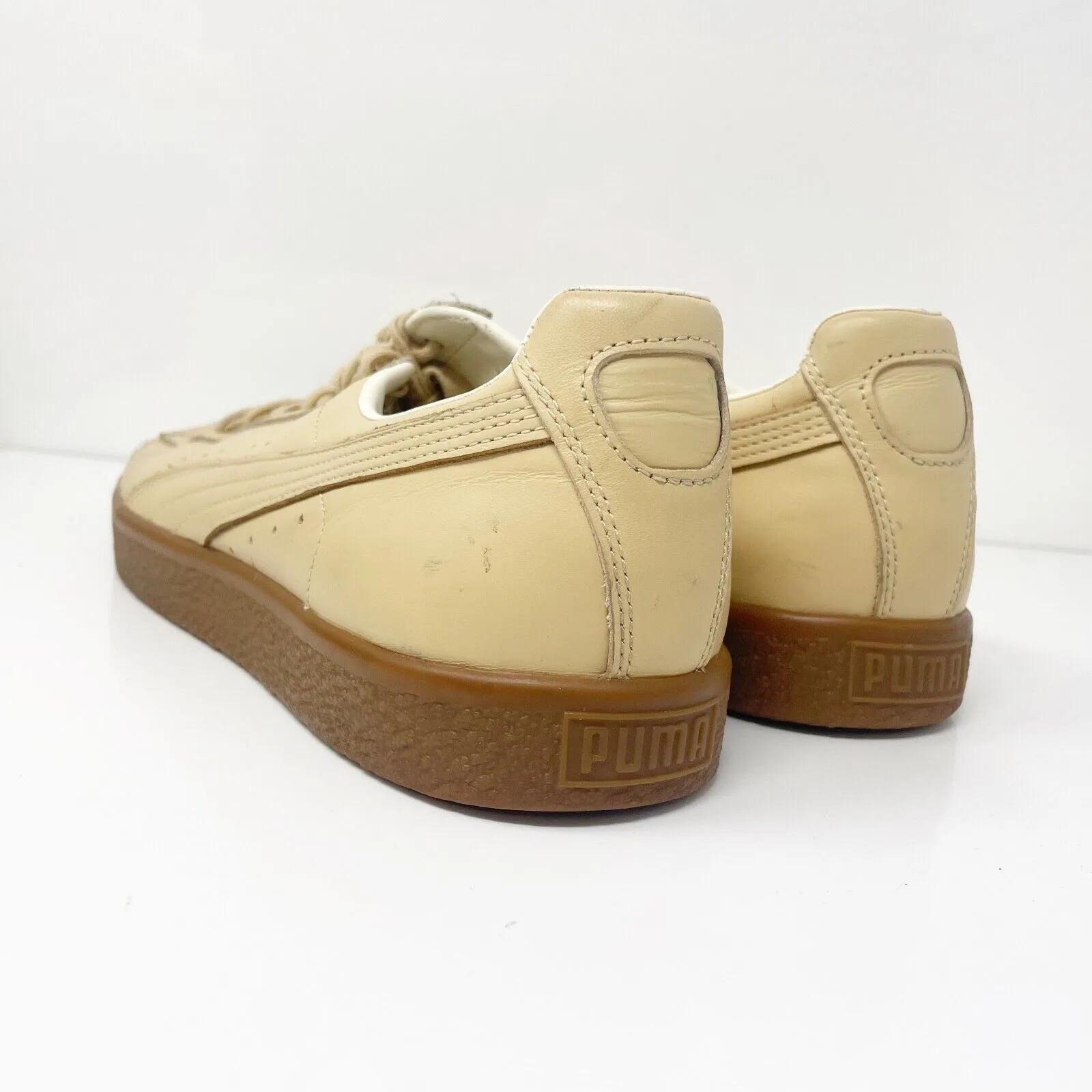 Puma Mens Clyde 364451 01 Beige Casual Shoes Sneakers Size 12