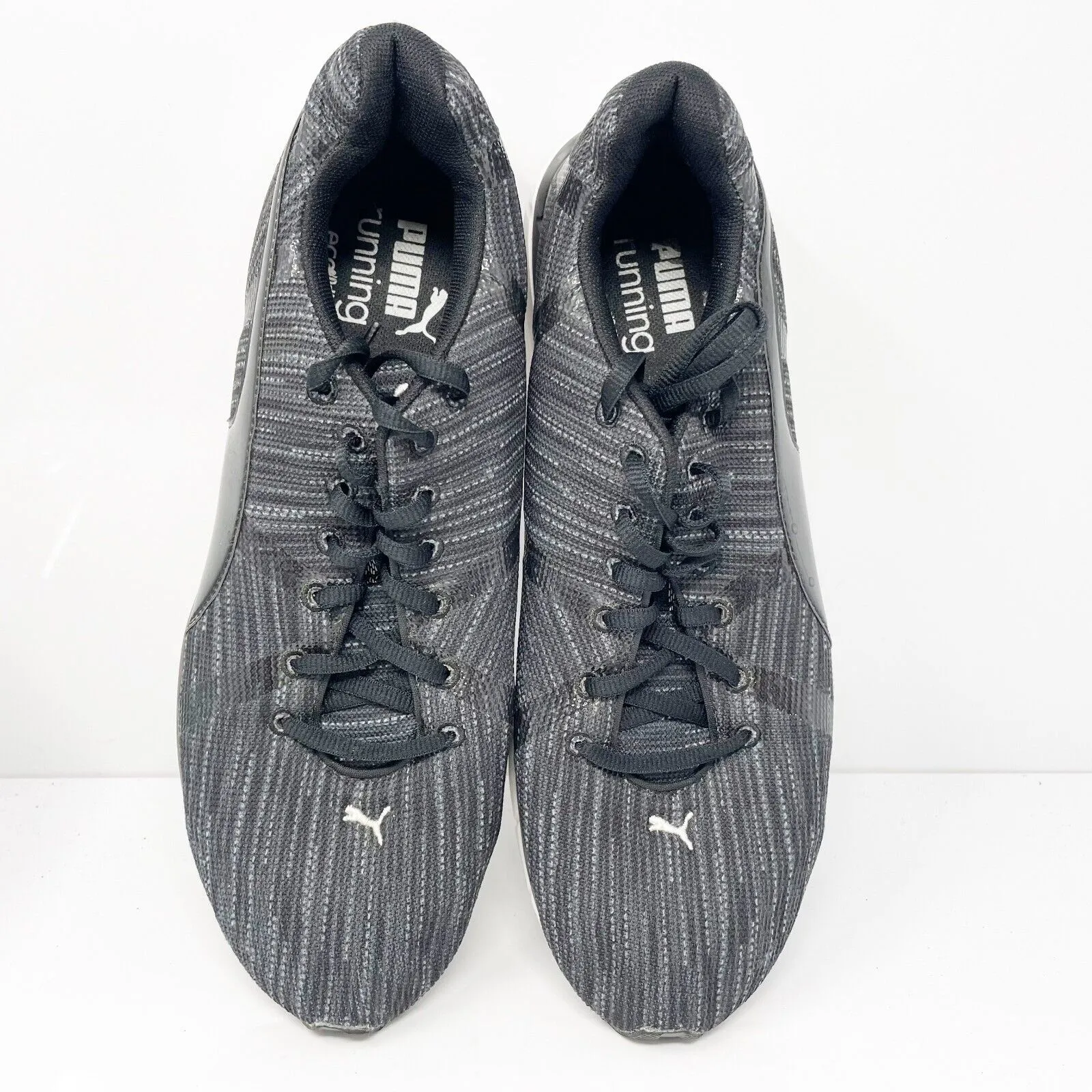 Puma Mens Turbulance 187779 02 Black Running Shoes Sneakers Size 10.5