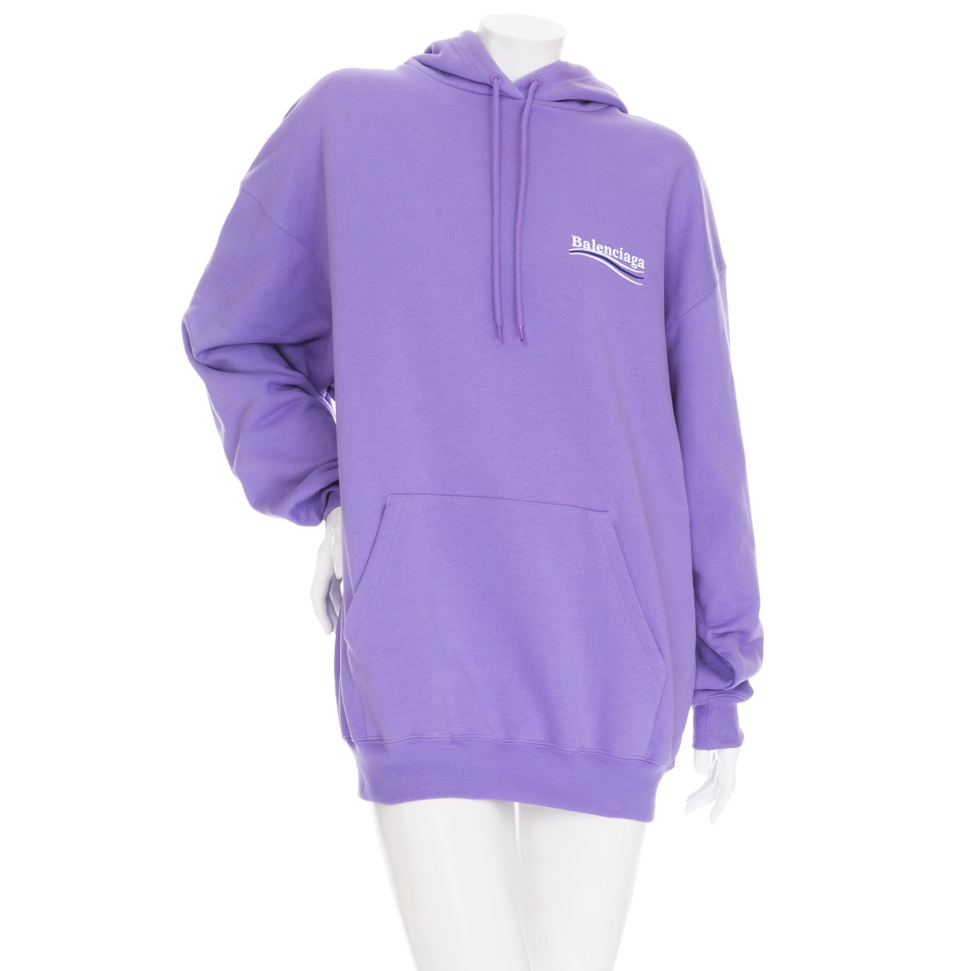 Purple Cotton Embroidered Political Campaign Logo Hoodie NWT